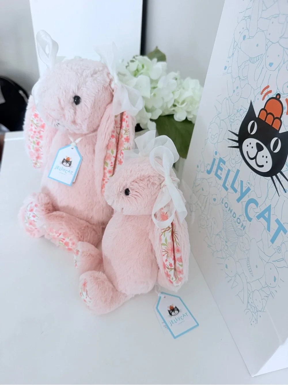 Jellycat Blossom Blush Bunny Cherry Bundle Set! BNWT! Fast shipping